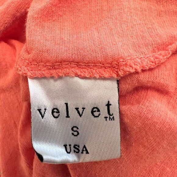 Velvet by Anthropologie Semi-Surplice V-Neck Spaghetti Strap Cami Top Coral Pink - Picture 3 of 4